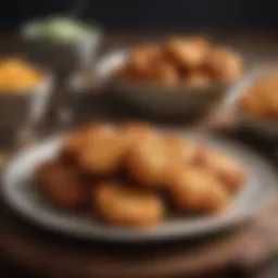 Golden brown okoy fritters served on a traditional plate