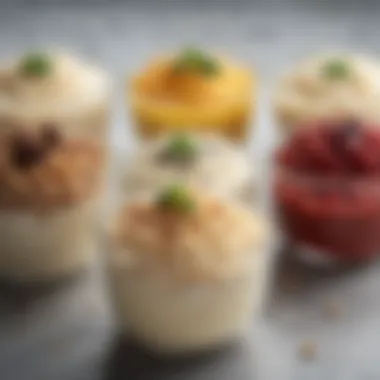 Diverse Rice Options for Pudding An assortment of rice varieties showcasing the diversity of ingredients for rice pudding.