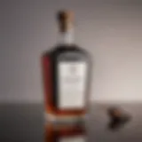 A close-up of VSOP balsamic vinegar in a decorative glass bottle
