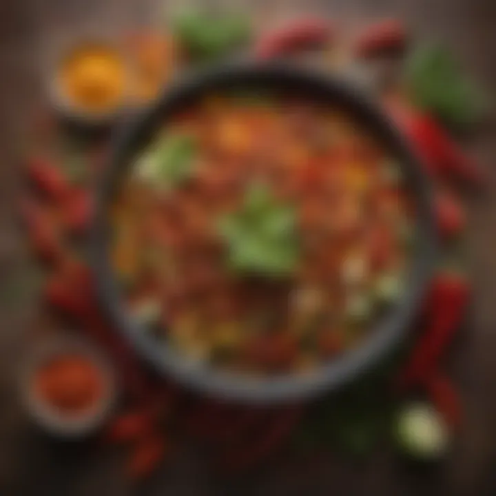 A colorful array of vegetables ready for inclusion in a chili dish