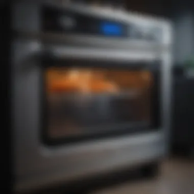 Maintenance tips for air ovens displayed with helpful icons.