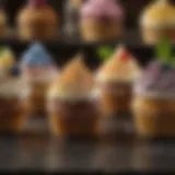 An array of gourmet cupcakes showcasing diverse flavors and decorations