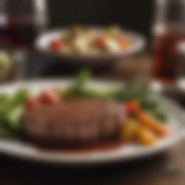 Perfect Pairings for Steak A vibrant plate featuring steak paired with seasonal vegetables and wine