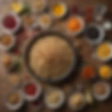 Ingredients for Traditional Ariselu An assortment of ingredients used in making Ariselu
