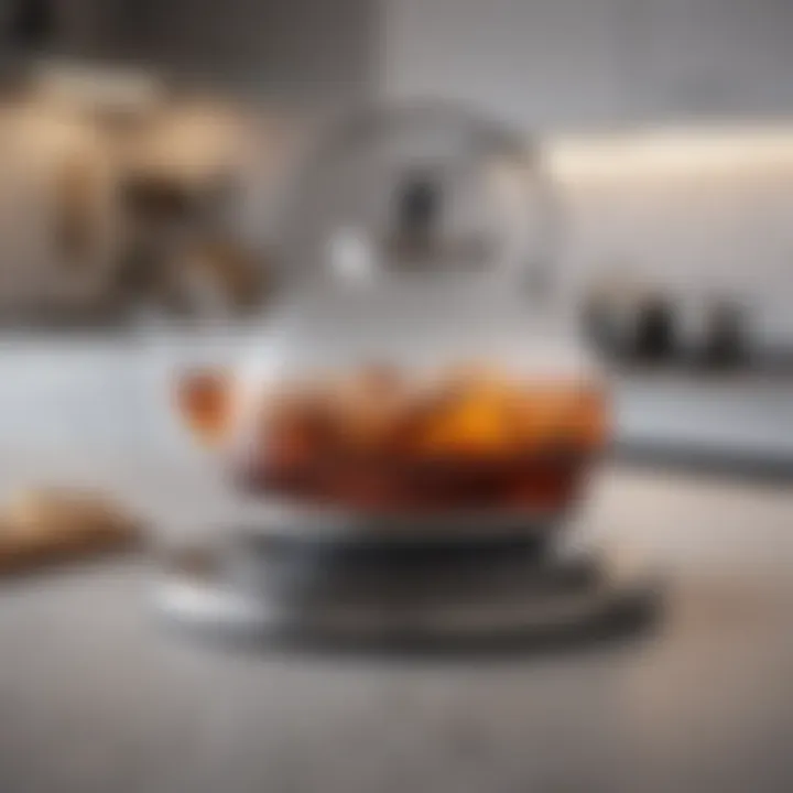 Aesthetic setting of the kettle in a modern kitchen environment