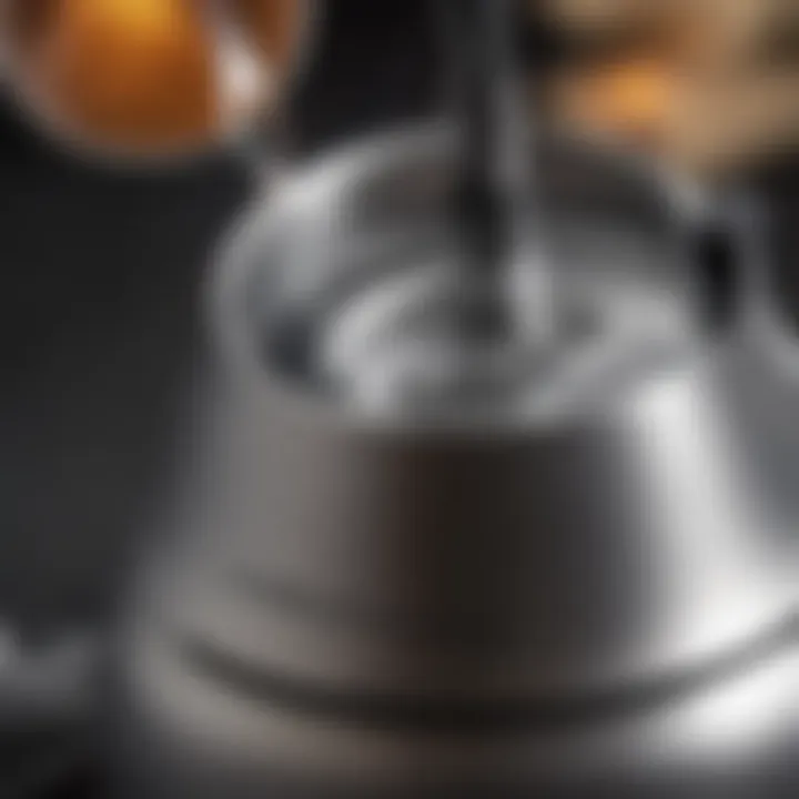 Close-up of the temperature control mechanism of the Balmuda Tea Kettle