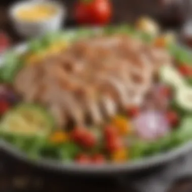 Vibrant Selection of Fresh Ingredients Fresh ingredients for BBQ chicken salad