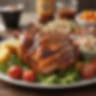 Succulent Grilled BBQ Chicken Delicious BBQ chicken on a platter