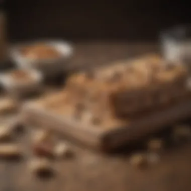 Close-up of a hiking bar highlighting its nutritious ingredients