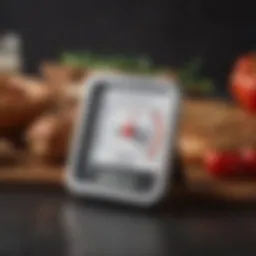 Precision food thermometer showcasing digital display