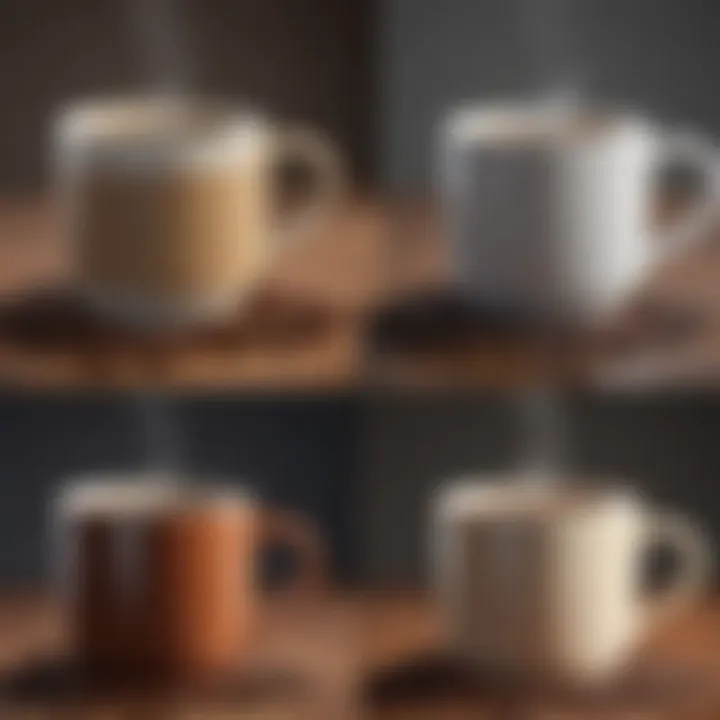 Comparison of various coffee mug materials and their heat retention