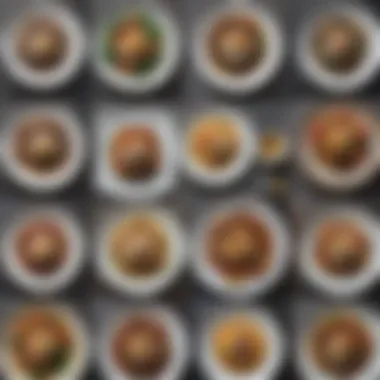 Diverse Dishes for Every Palate A diverse selection of plated dishes showcasing various culinary styles