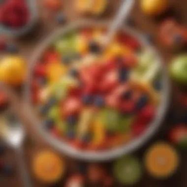 Colorful Low Carb Fruit Salad A colorful fruit salad featuring low carb options