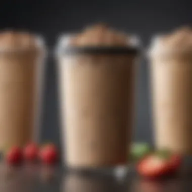 Keto Meal Replacement Shake Container A sleek container of a keto-friendly meal replacement shake