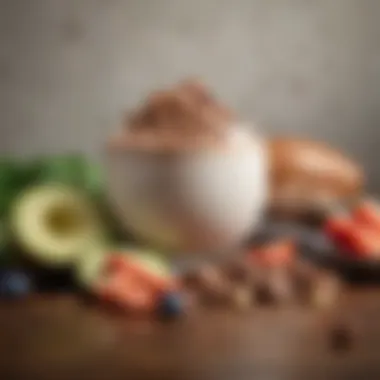 Nutritional Ingredients for Keto Shakes An array of nutritional ingredients for a ketogenic shake
