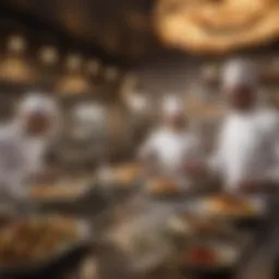 Vibrant dining scene showcasing diverse cuisines