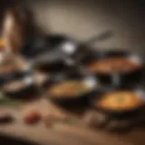 Variety of frying pans showcasing different materials