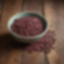 Nutrient-rich adzuki beans on a rustic wooden table