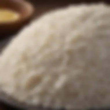 Close-up of perfectly cooked fluffy rice