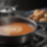 Detailed close-up of Bialetti Titan cookware showcasing its non-stick surface