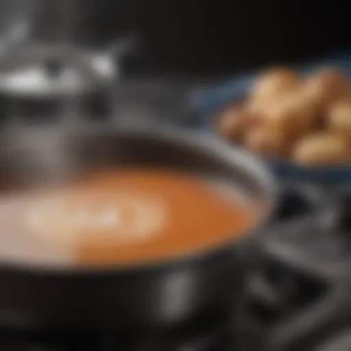 Detailed close-up of Bialetti Titan cookware showcasing its non-stick surface