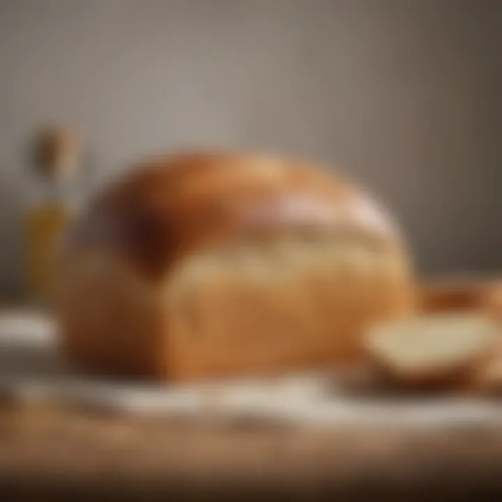 Freshly baked bread with a golden crust produced by the Breville Bread Machine