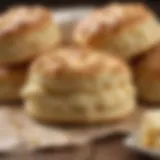 Close-up of flaky biscuit texture