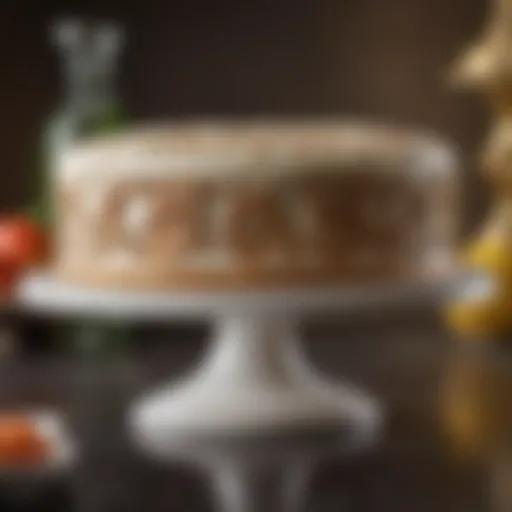 Elegant vintage cake stand lid with intricate design