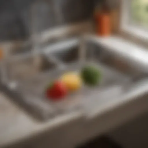 Innovative camper sink drying rack design
