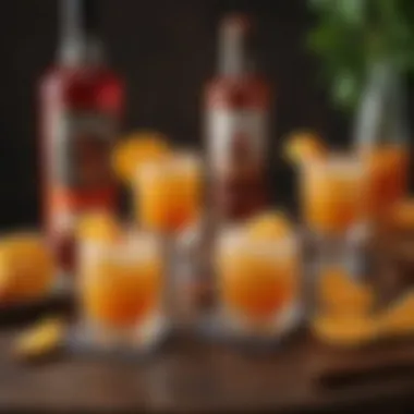 A variety of cocktails featuring Captain Morgan Orange Vanilla Twist, highlighting different garnishing options