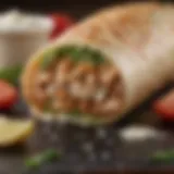 A close-up view of a Chick-fil-A wrap showcasing its vibrant ingredients
