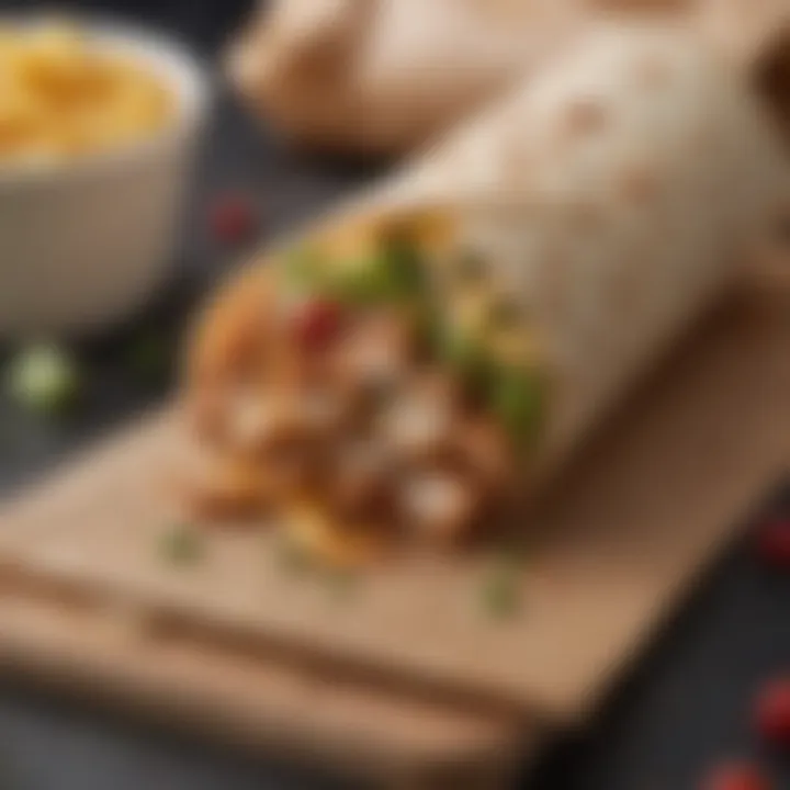 Nutritional elements of the Chick-fil-A wrap highlighted in a creative layout