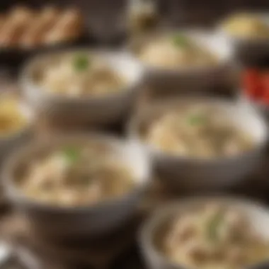 Exploring Diverse Variations of Chicken Alfredo Sauce Varieties of chicken alfredo sauce variations displayed in bowls