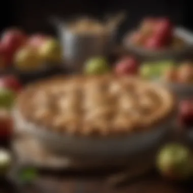 Perfect Apple Pie with Ideal Varieties A freshly baked apple pie, highlighting the use of the right apple variety