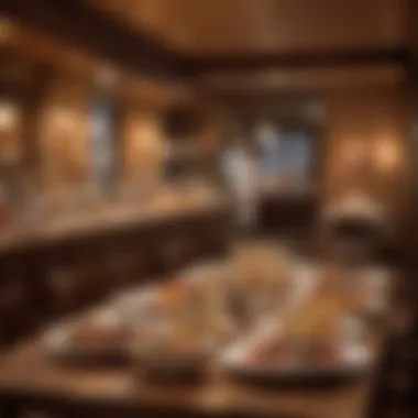 The inviting ambiance of a churrascos restaurant filled with warm lighting