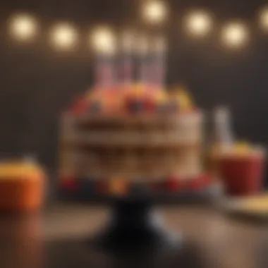 Unique Birthday Cake A birthday cake with unique decorations