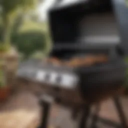 Close-up view of a Weber grill showcasing its premium features