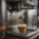 Close-up view of a gleaming coffee machine after cleaning