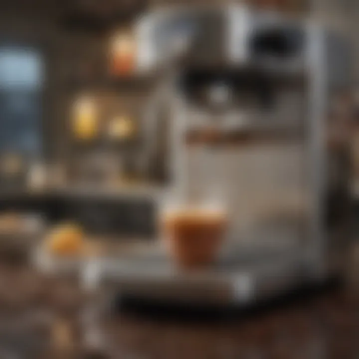 Various cleaning supplies for coffee machine maintenance