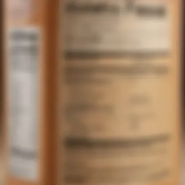 Close-up of a nutrition label on a protein shake