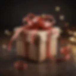 A beautifully wrapped gift box with a ribbon