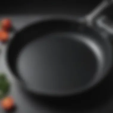 Quality Close-Up of Non-Stick Surface Close-up of the skillet's non-stick surface showcasing quality
