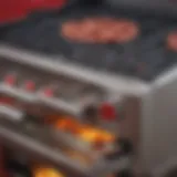 Close-up of Big Red Grill burners showcasing durability