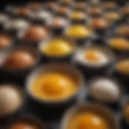 A selection of various egg pans showcasing different materials