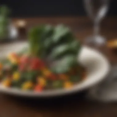 Artfully Plated Swiss Chard Dish A beautifully plated dish featuring Swiss chard