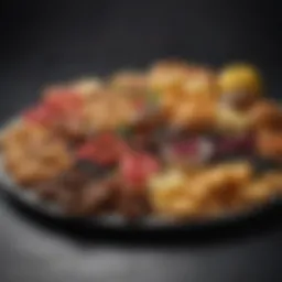 An array of midnight snacks with diverse flavors and textures