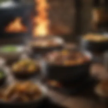 Diverse Culinary Creations with Lodge Dutch Oven A variety of dishes cooked in the Lodge 5.5 Quart Dutch Oven