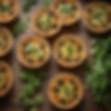 Delectable mini quiches adorned with fresh herbs