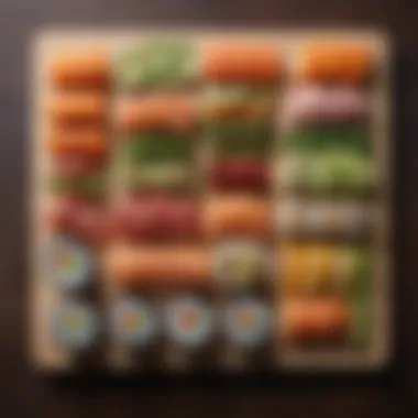 Vibrant Sushi Vegetables Colorful vegetables arranged artistically