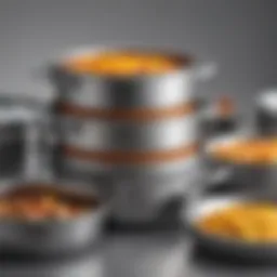 Detailed view of clad bottom cookware showcasing its multi-layered construction